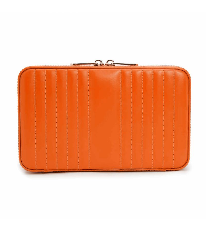 MARIA MEDIUM ZIP CASE, Material: Leather
Storage: 1 earring tab, 1 ring tab, 1 zip pocket, double multi-purpose zip pouch with 4 storage compartments, 3 snap-on necklace hooks with pocket.
LusterLoc™: Allows the fabric lining the inside of your jewellery cases to absorb the hostile gases known to cause tarnishing. Under typical storage conditions, it can prevent tarnishing for up to 35 years
, Gifts, WOLF DESIGNS, INC