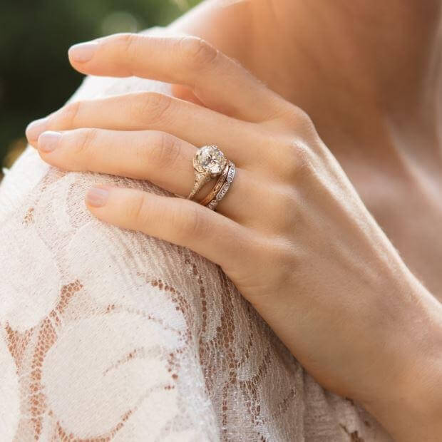 SINGLE STONE OLIVIA BAND | Approximately 0.50ctw G-H/VS French cut diamonds set in a handcrafted sectional eternity band. Approximate band with 2.1mm. Please inquire for additional customization.