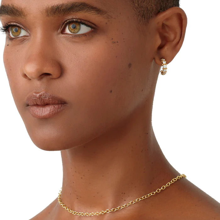 ETERNITY HOOPS WITH DIAMONDS, 18k yellow gold
0.98ctw diamonds
, Earrings, Temple St. Clair