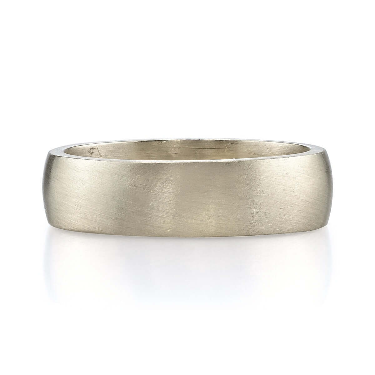 SINGLE STONE JOSEPH 6MM BAND | 6mm handcrafted satin finished Men's band. Bands available from 4mm to 8mm.