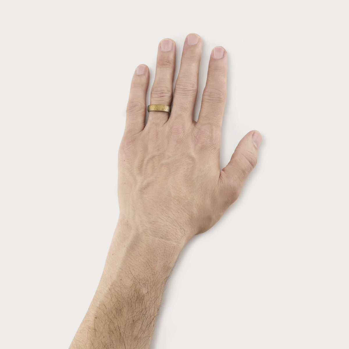 SINGLE STONE JOSEPH HAMMERED 6MM BAND | 6mm handcrafted hammered Men's band. Bands available from 4mm to 8mm.