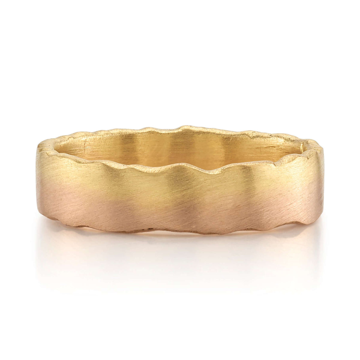 SINGLE STONE MAXWELL DUAL TONE 5.5MM BAND | 5.5mm handcrafted dual tone 18K gold Men's band. Bands available from 4mm to 8mm.
