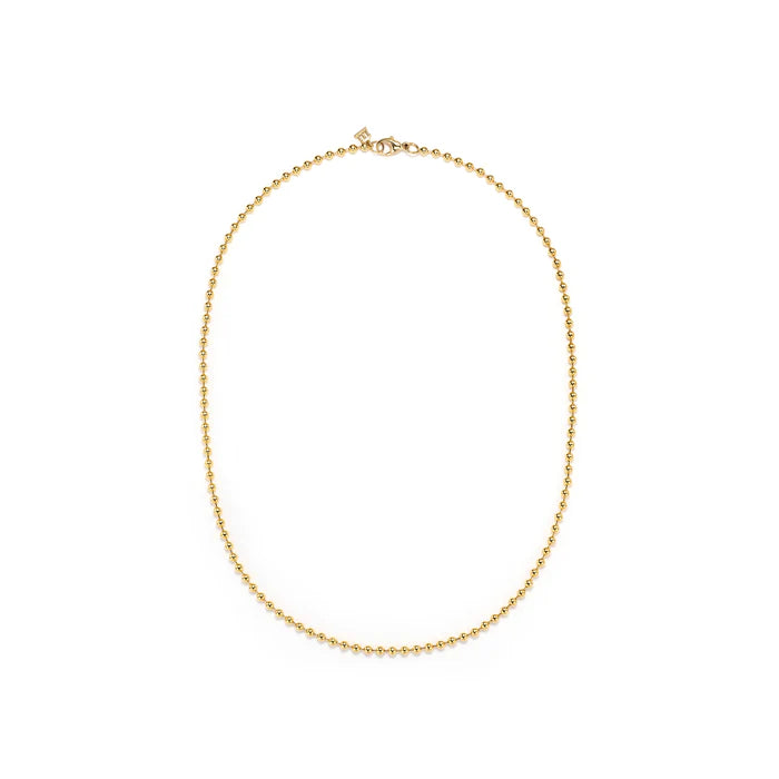 BALL CHAIN - 3mm, 18k yellow gold
16 inches with 2" extender
Beaded link chain
, Necklace, Temple St. Clair