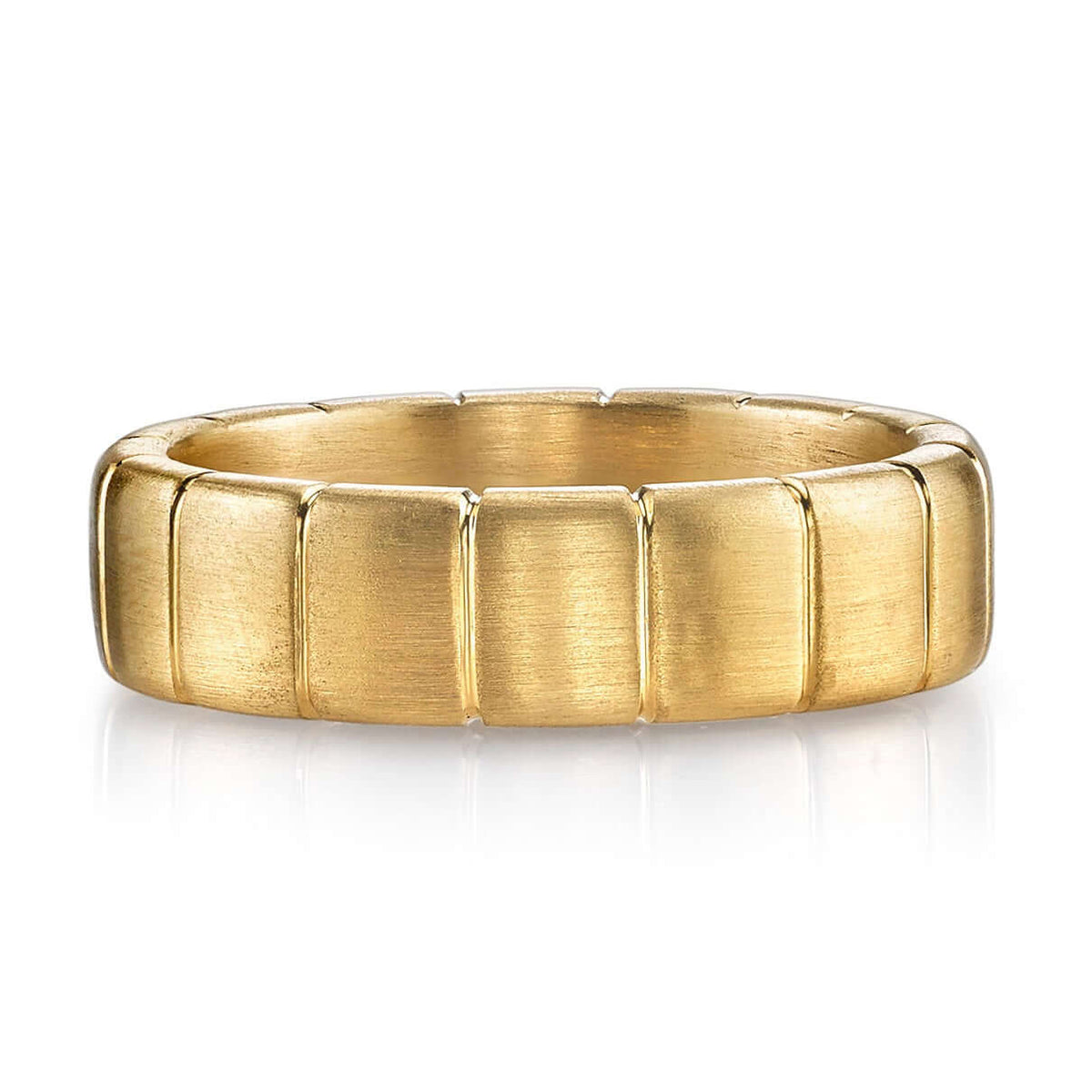 SINGLE STONE JULIAN BAND | 6mm handcrafted sectional Men's band. Bands available from 2mm to 8mm. Please inquire for additional band widths.