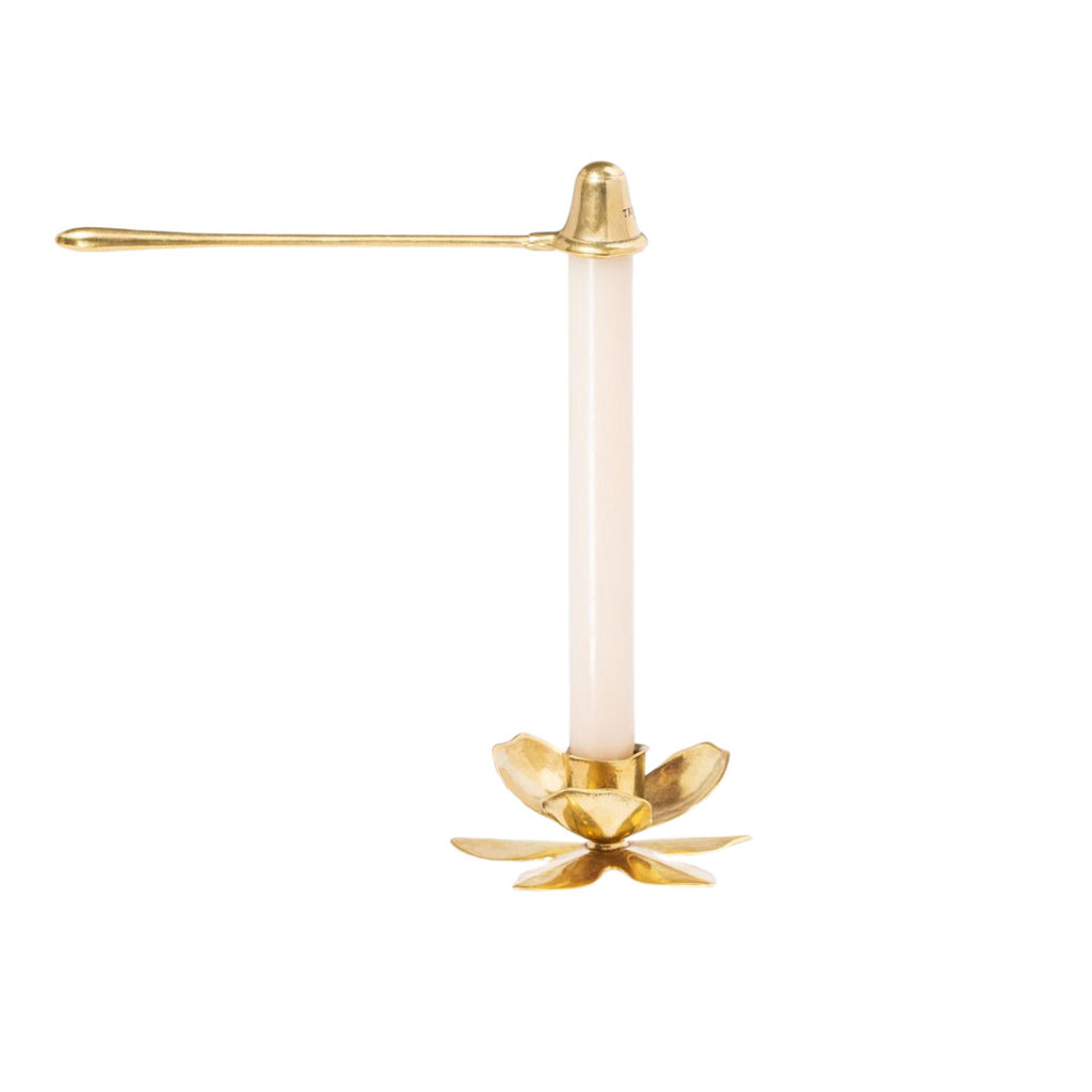 CANDLE SNUFFER, The Trudon taper candle snuffer is a tool of precision: it allows you to extinguish the taper candle without pinching the wick or smothering it. The candle’s flame vanishes, without smoke. This way, the wick can easily be lit up again. 
, Candle, Trudon