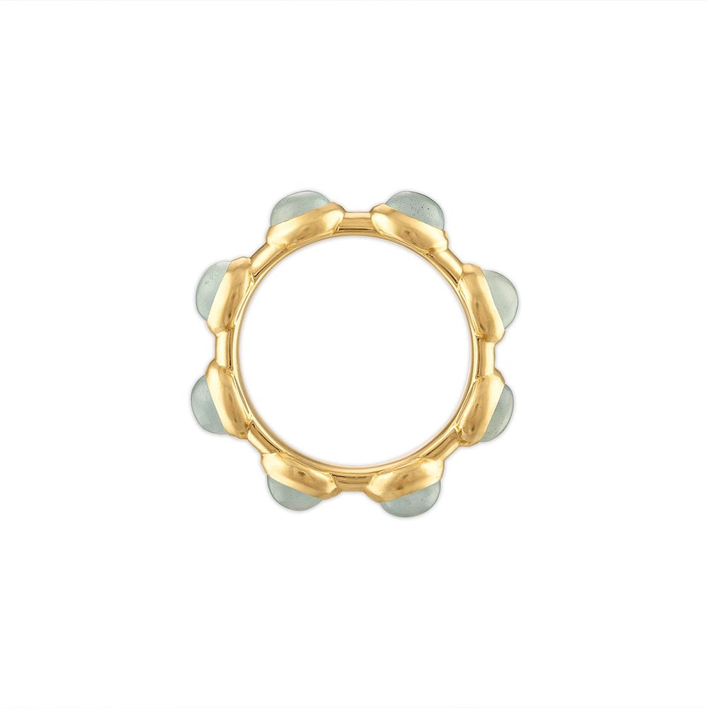 SMALL VIC RING - AQUAMARINE, 18k yellow gold
5mm cabochon Aquamarine
Size 6.5
Made in New York
, Ring, Jade Ruzzo