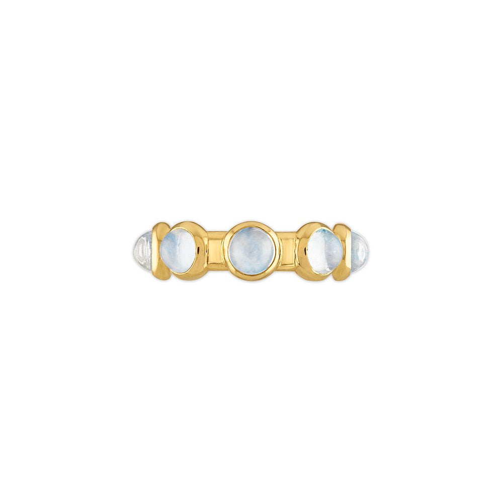 SMALL VIC RING - MOONSTONE, 18k yellow gold 
5mm cabochon Moonstone 
Size 6.5 
Made in New York 
, Ring, Jade Ruzzo