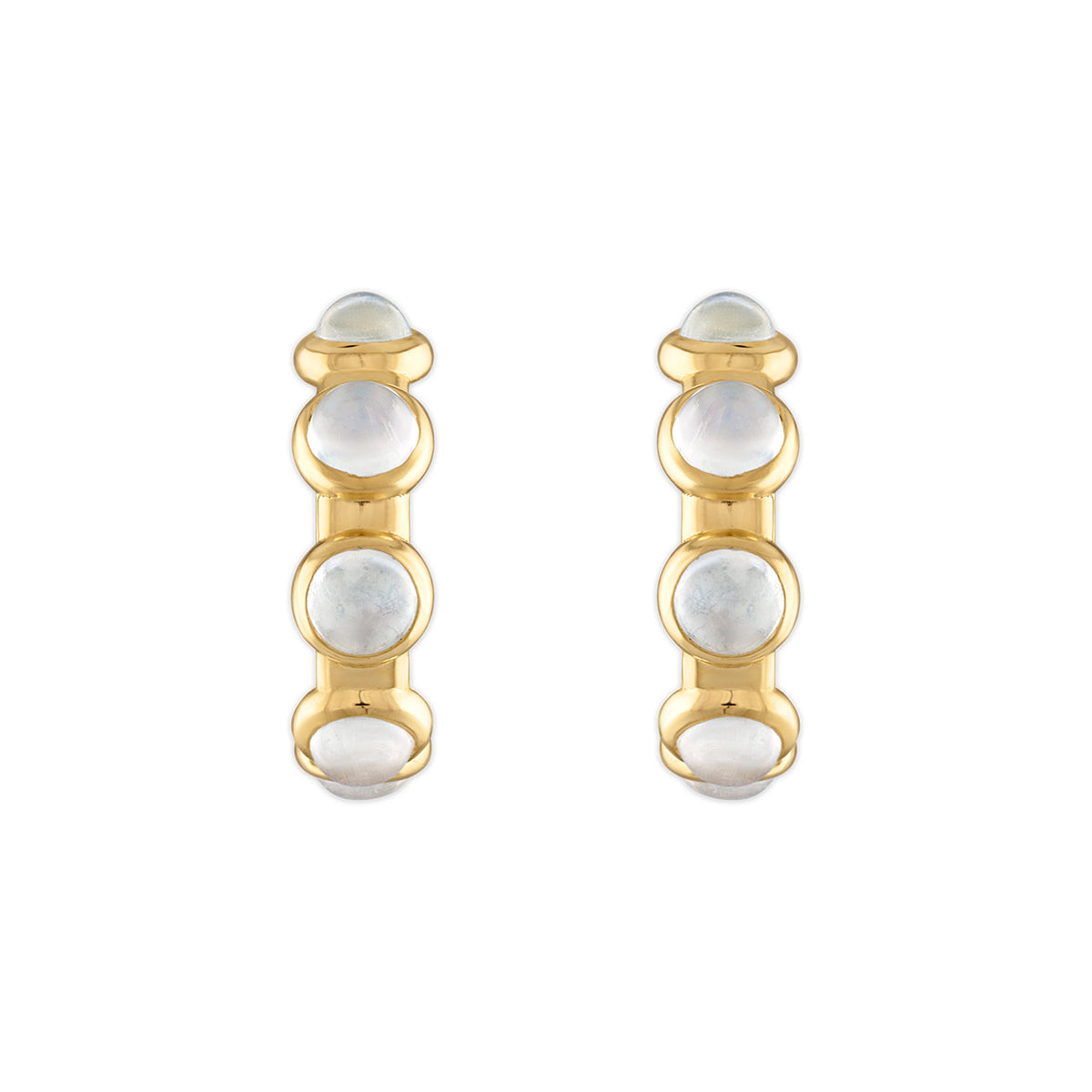 VIC HOOP EARRINGS - MOONSTONE, 18k yellow gold
Moonstone, Earrings, Jade Ruzzo