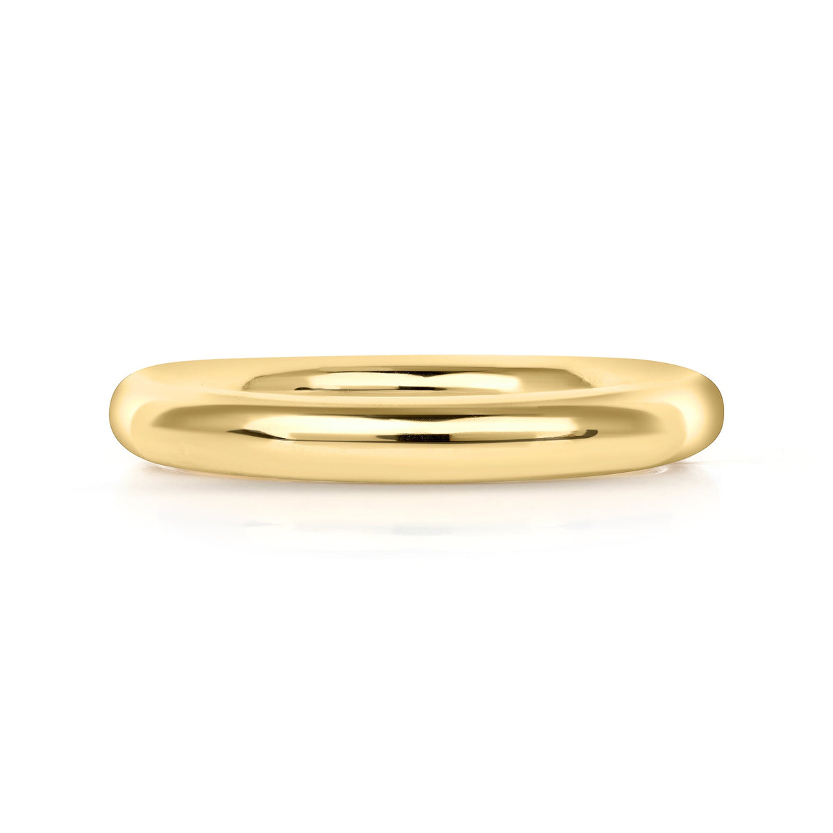 SINGLE STONE MEDIUM LEDA BAND | 3mm high polish handcrafted band.