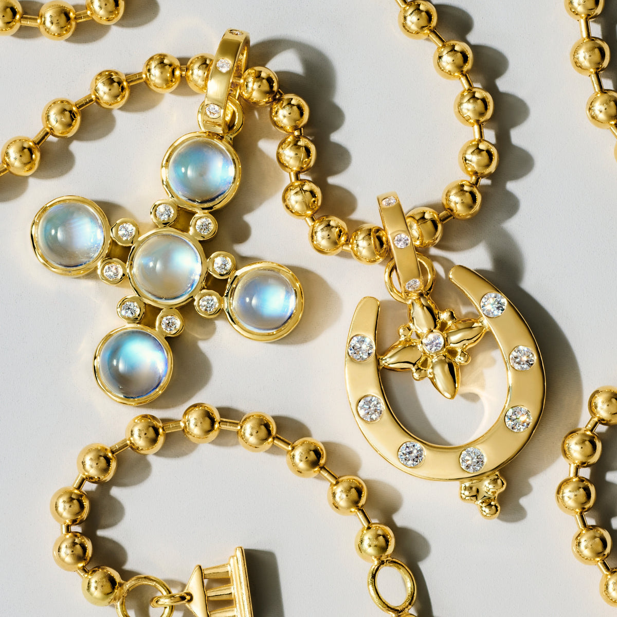 BALL CHAIN - 3mm, 18k yellow gold
16 inches with 2" extender
Beaded link chain
, Necklace, Temple St. Clair