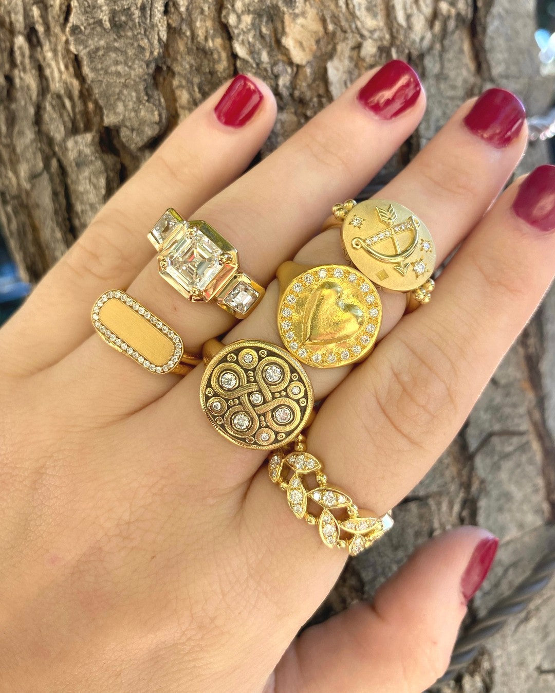 CELTIC SPRING RING, 18k yellow gold
0.25tw Brilliant cut diamonds
Size 6
Made in New York
, Ring, Alex Sepkus