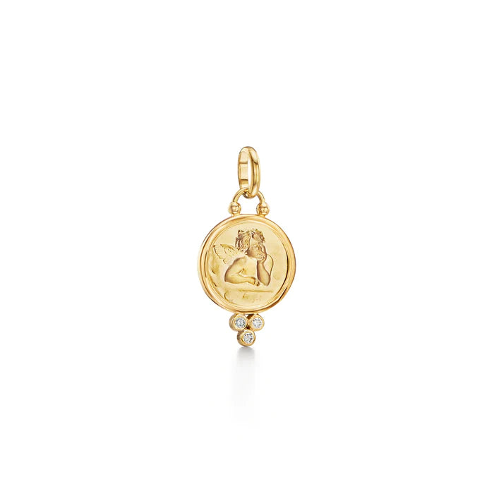 ANGEL PENDANT WITH DIAMONDS, 18k yellow gold
, Pendant, Temple St. Clair