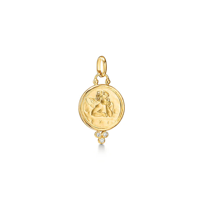 ANGEL PENDANT WITH DIAMONDS, 18k yellow gold
, Pendant, Temple St. Clair