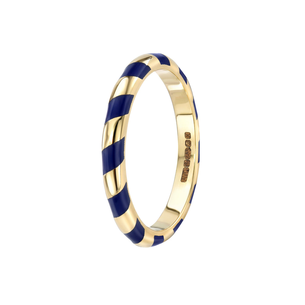 MEMPHIS STRIPED CANDY BAND, 14k yellow gold 
, RINGS, Alice Cicolini