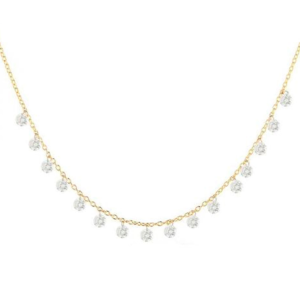 SWEET SIXTEEN DIAMOND NECKLACE, 18k yellow gold 
0.96ctw diamond 
18 inches in length with adjustable clasp 
Made in New York 
Final sale  
, Necklace, ARESA NEW YORK