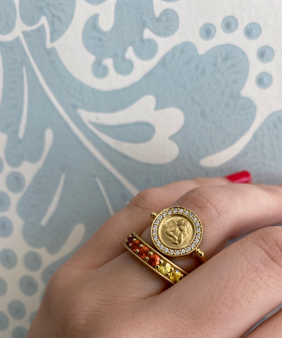 ANGEL RING WITH PAVE, 18k yellow gold
0.21tw diamond pave, Ring, Temple St. Clair