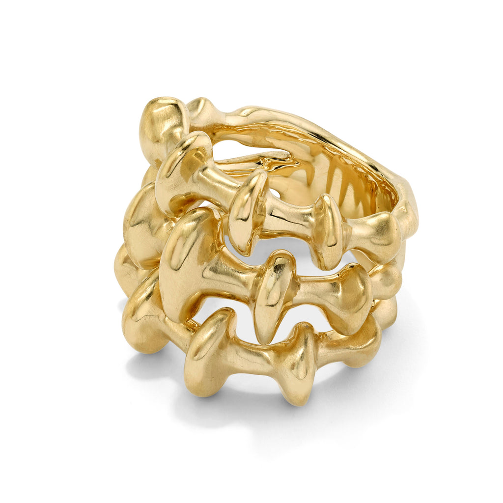 CHRONA TRIPLE BAND, 18k yellow gold  
Size 7 
Made in Los Angeles  
, Ring, VRAM