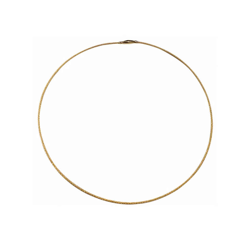CABLE WITH CROCODILE CLASP, 18k yellow gold 
17" 
Made in New York 
, Necklace, Alex Sepkus
