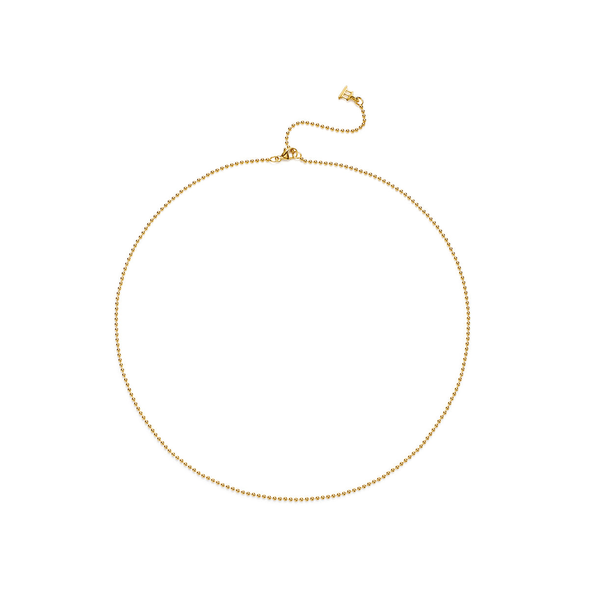 BALL CHAIN - 16", 18k yellow gold
Beaded link chain
, Necklace, Temple St. Clair