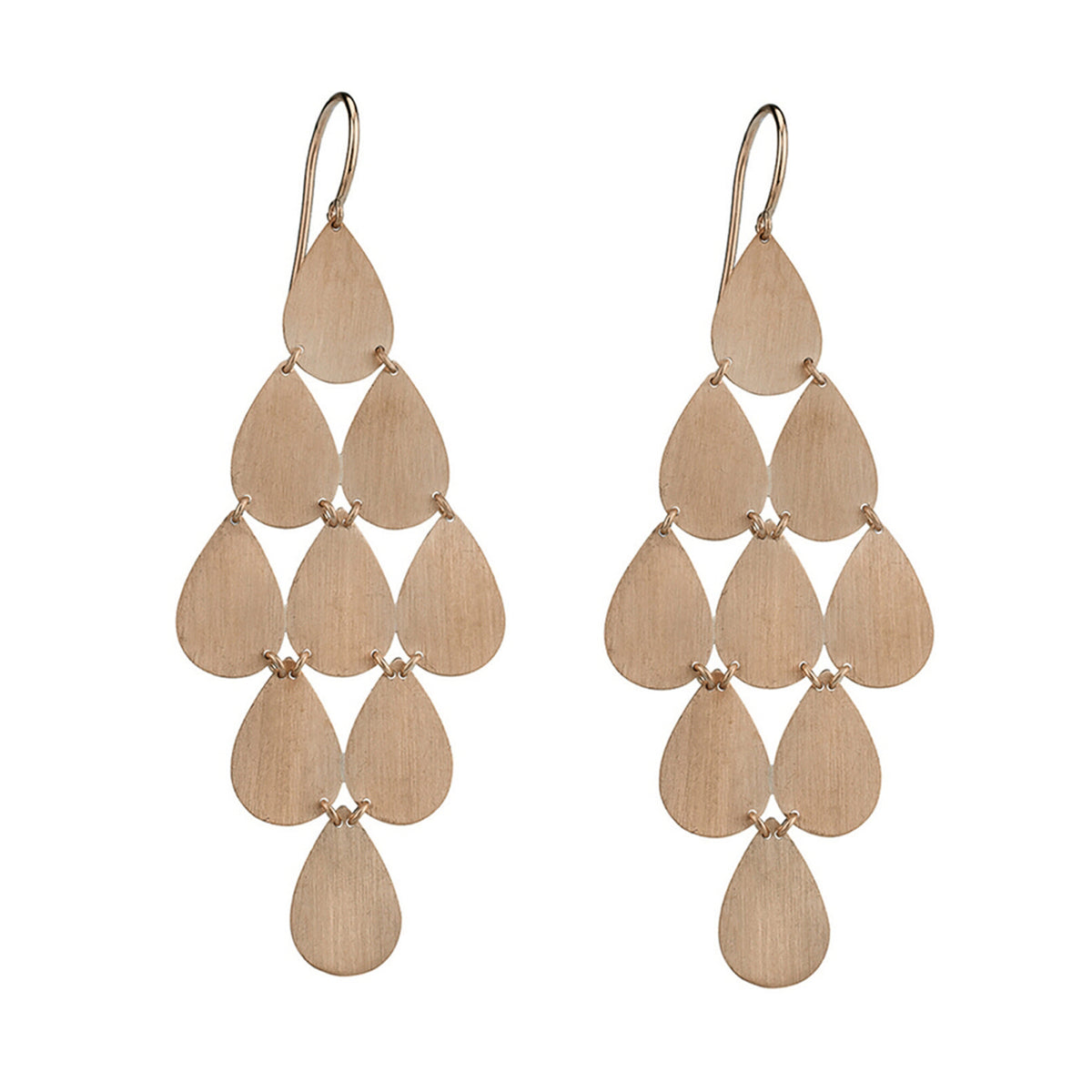 NINE DROP EARRINGS, 18k gold
Satin finish
Made in Los Angeles
, Earrings, Irene Neuwirth