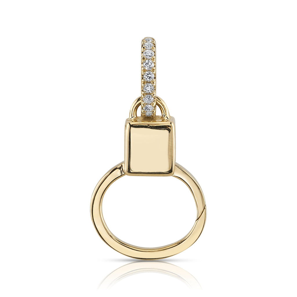 SINGLE STONE VIENNA PENDANT featuring Approximately 0.20ctw G-H/VS old European cut diamonds set in a handcrafted 18K gold charm holder.