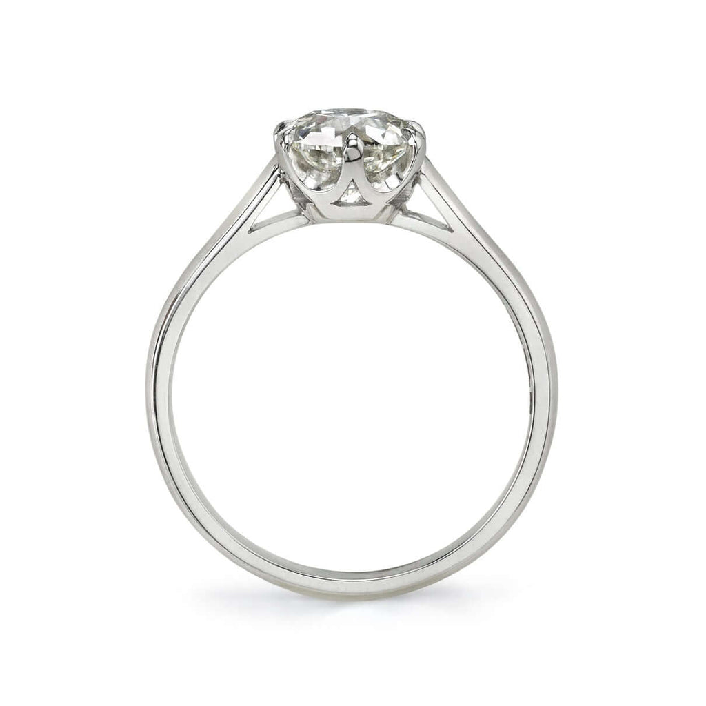 SINGLE STONE BLAIRE RING featuring 1.00ct J/VS1 GIA certified old European cut diamond set in a handcrafted platinum setting.