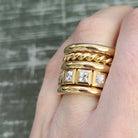SINGLE STONE MEDIUM LEDA BAND | 3mm high polish handcrafted band.