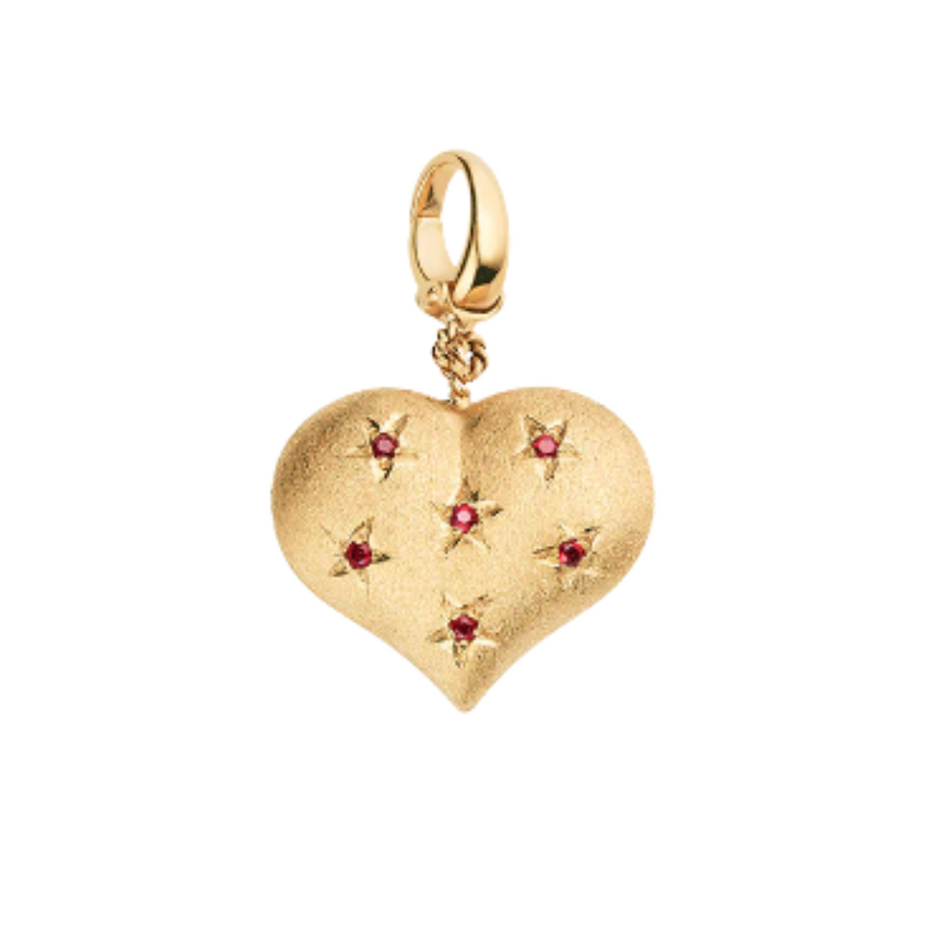 HEART COCO CHARM WITH RUBIES, MARIE LICHTENBERG