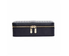 MARIA MEDIUM ZIP CASE, Material: Leather 
Storage: 1 earring tab, 1 ring tab, 1 zip pocket, double multi-purpose zip pouch with 4 storage compartments, 3 snap-on necklace hooks with pocket. 
LusterLoc™: Allows the fabric lining the inside of your jewellery cases to absorb the hostile gases known to cause tarnishing. Under typical storage conditions, it can prevent tarnishing for up to 35 years 

, Gifts, WOLF DESIGNS, INC