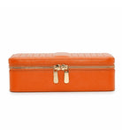 MARIA MEDIUM ZIP CASE, Material: Leather 
Storage: 1 earring tab, 1 ring tab, 1 zip pocket, double multi-purpose zip pouch with 4 storage compartments, 3 snap-on necklace hooks with pocket. 
LusterLoc™: Allows the fabric lining the inside of your jewellery cases to absorb the hostile gases known to cause tarnishing. Under typical storage conditions, it can prevent tarnishing for up to 35 years 

, Gifts, WOLF DESIGNS, INC