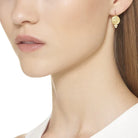 ANGEL EARRINGS, 18k yellow gold  
0.09tw diamonds 
, Earrings, Temple St. Clair