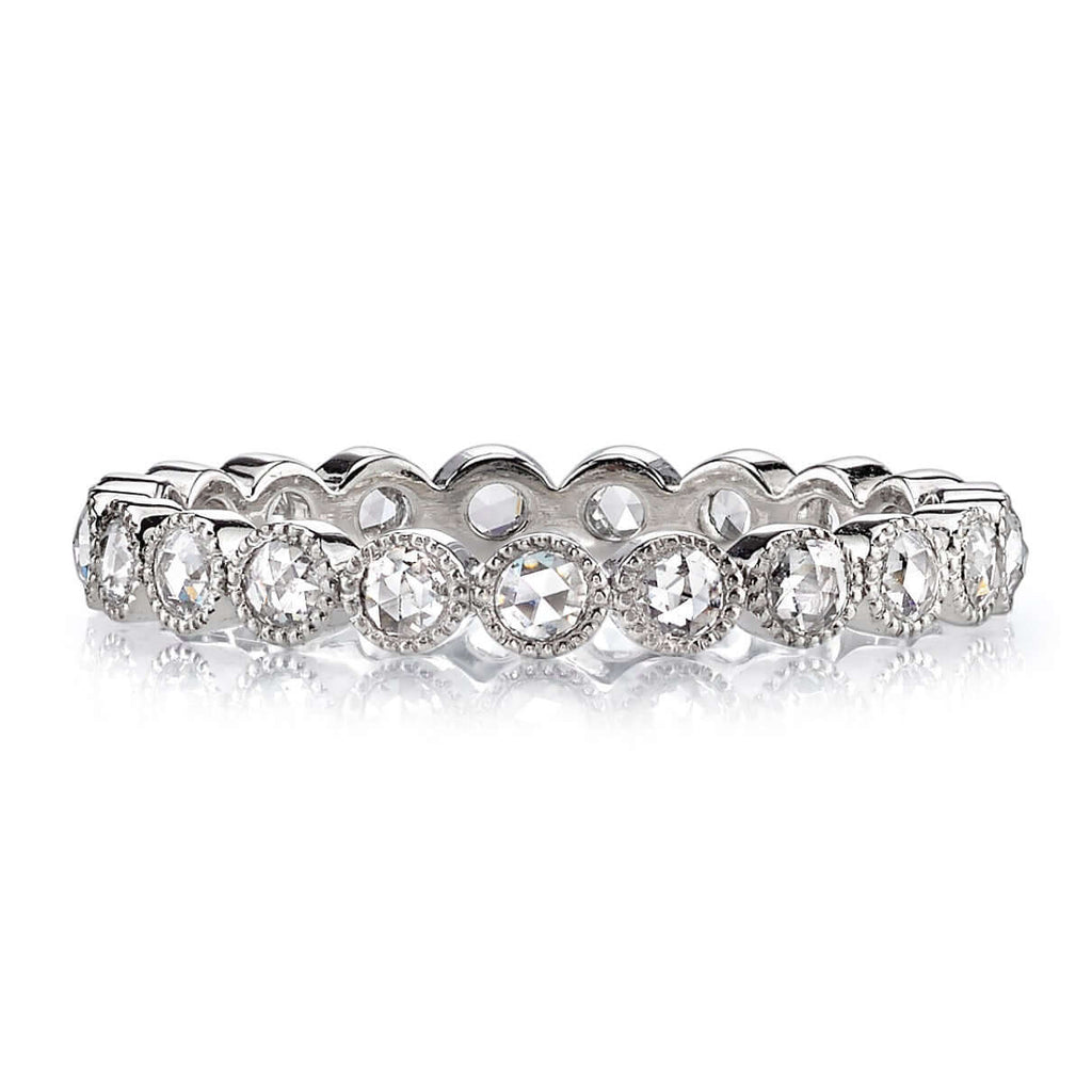 SINGLE STONE SMALL ROSE CUT GABBY BAND | Approximately 0.45ctw G-H/VS-SI Rose cut diamonds bezel set in a handcrafted eternity band. Approximate band with 2.9mm. Please inquire for additional customization.