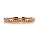 SINGLE STONE BRINLY BAND | Handcrafted 18K gold beaded band. Approximate band width 2.2mm. Please inquire for additional customization.