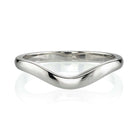 SINGLE STONE GRACE BAND | 2mm handcrafted polished curved band. Please inquire for additional customization.