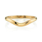 SINGLE STONE GRACE BAND | 2mm handcrafted polished curved band. Please inquire for additional customization.