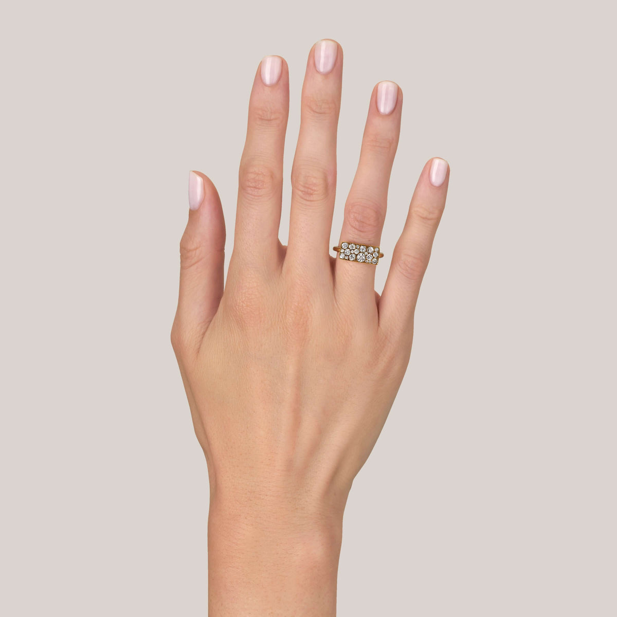 SINGLE STONE MILO COBBLESTONE RING RING featuring 0.95ctw various old cut and round brilliant cut diamonds set in a handcrafted 18K yellow gold mounting. Price may vary according to total diamond weight. *Cobblestone pattern may vary from piece to piece