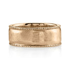 SINGLE STONE CONSTANTINE BAND | 8.5mm handcrafted textured Men's band.
