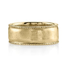 SINGLE STONE CONSTANTINE BAND | 8.5mm handcrafted textured Men's band.
