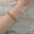 SINGLE STONE CREW BRACELET featuring Handcrafted 18K yellow gold oval and round link bracelet. Bracelet measures 7.5". Please inquire for additional customization.