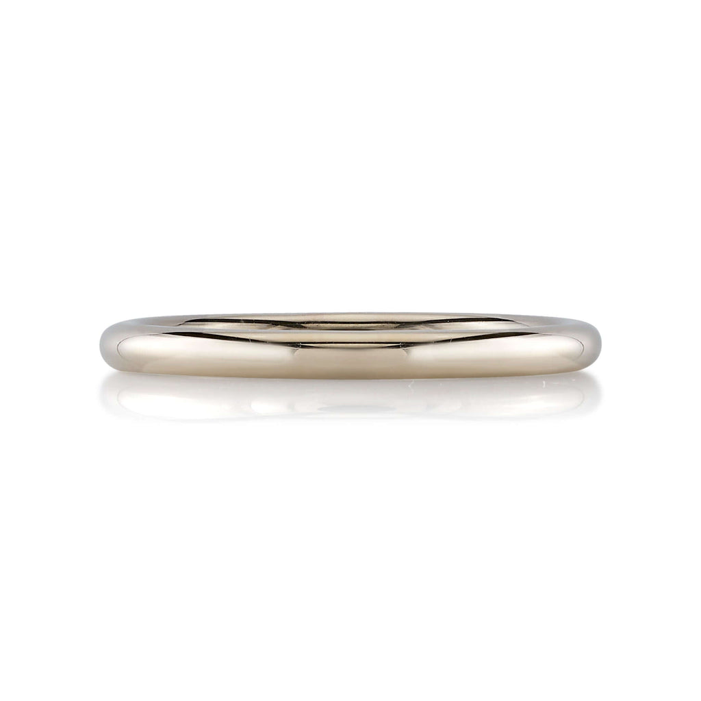 SINGLE STONE SMALL LEDA BAND | 2mm high polish handcrafted band. Please inquire for additional customization.