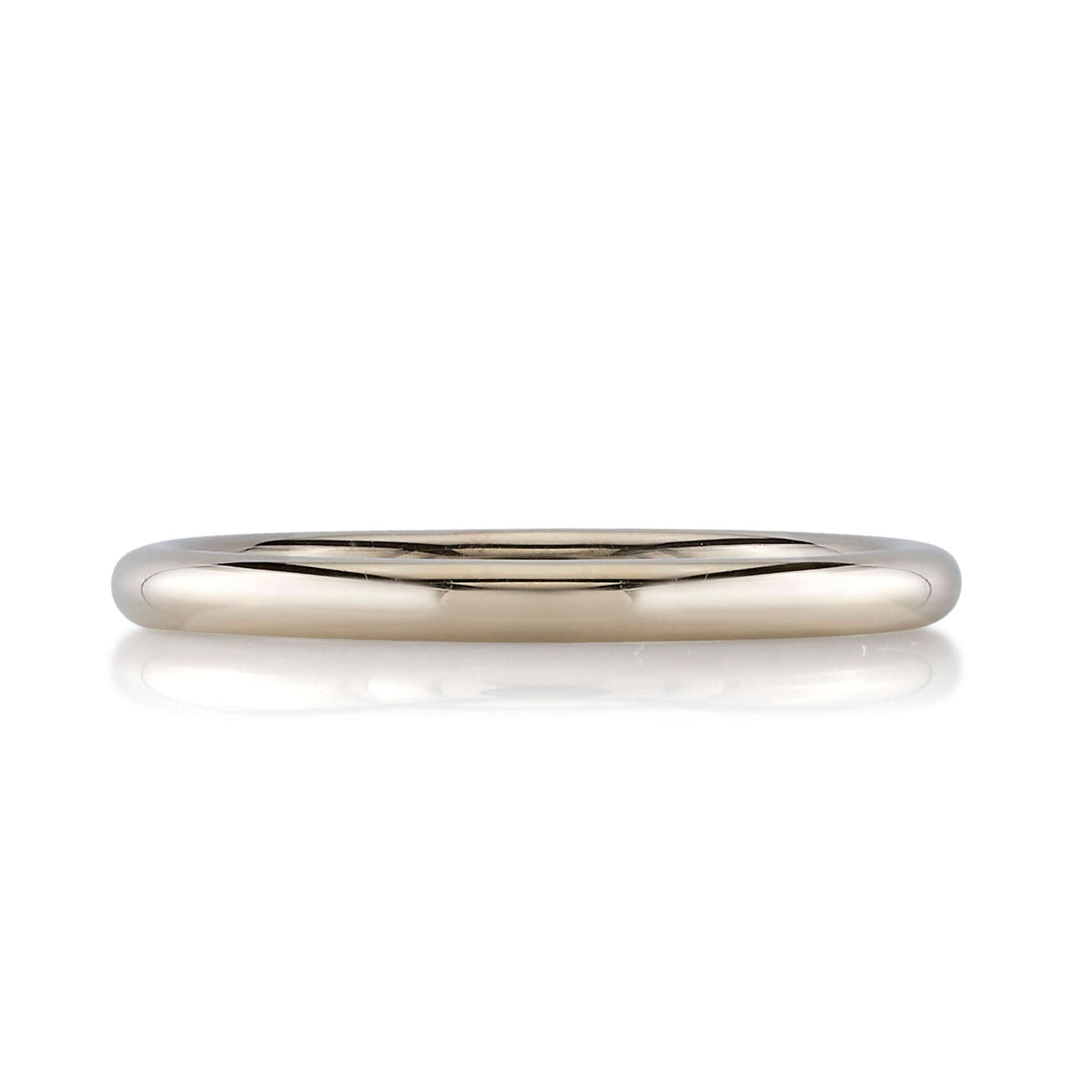 SINGLE STONE SMALL LEDA BAND | 2mm high polish handcrafted band. Please inquire for additional customization.