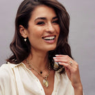 SINGLE STONE CREW NECKLACE featuring Handcrafted 18K yellow gold oval and round link necklace. Charms sold separately.