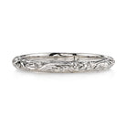 SINGLE STONE NATALIE BAND | 2mm half rounded hand engraved band. Please inquire for additional customization.