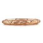 SINGLE STONE NATALIE BAND | 2mm half rounded hand engraved band. Please inquire for additional customization.