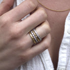SINGLE STONE RILEY BAND | Handcrafted 2.2mm 18K gold sectional band. Approximate band with 2.2mm. Please inquire for additional customization.