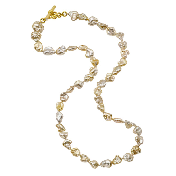 TAHITIAN CREAM KESHI NECKLACE