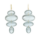 OVAL TOTEM AQUAMARINE EARRINGS, 18k yellow gold 
Hand-cut aquamarine 
Assembled in New York, Earrings, Ten Thousand Things