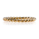 SINGLE STONE SMALL LARA BAND | Handcrafted 18K gold 2mm twisted rope band. Please inquire for additional customization.