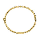 SINGLE STONE LARA BANGLE featuring Handcrafted twisted 18K yellow gold bangle bracelet.