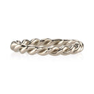 SINGLE STONE LARGE LARA BAND | Handcrafted 18K gold 3mm twisted rope ladies' band. Please inquire for additional customization.